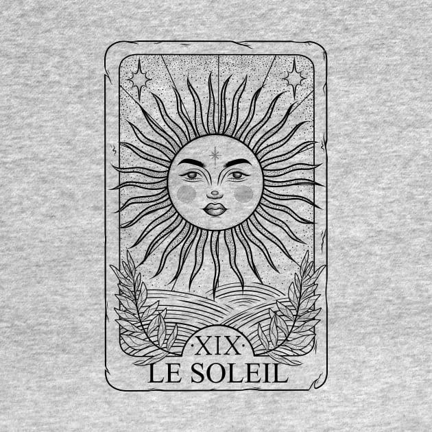 The sun tattoo style gravure tarot card by Katye Katherine!